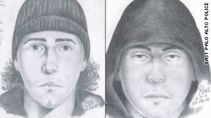 Police are looking for two unidentified men wearing dark clothing at the time of the fatal shooting.