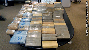 Officials say the drugs were smuggled into the United States through Mexico.