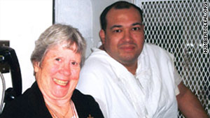 In more recent times, Humberto Leal Garcia Jr. is visited by Sister Germaine Corbin, one of his supporters.