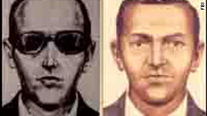 The FBI is looking at a new suspect in the 1971 hijacking case of D.B. Cooper, pictured in composite images.