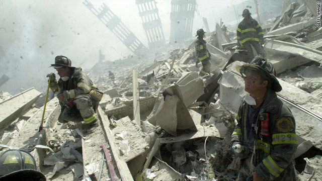 and fumes clogging the air after the World Trade Center towers collapsed