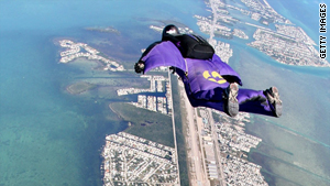 Dawn of a new extreme sport: The world's first electric wingsuit