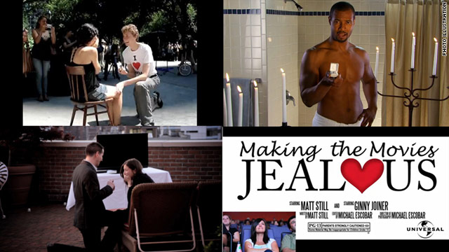 The Madison Square Park proposal, Old Spice Tweet, rooftop and movie trailer proposal (top left to bottom right) are all viral.