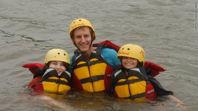 Todd Buchholz's daughters, Katherine and Alexia, went whitewater rafting for the first time after their dad encouraged them.