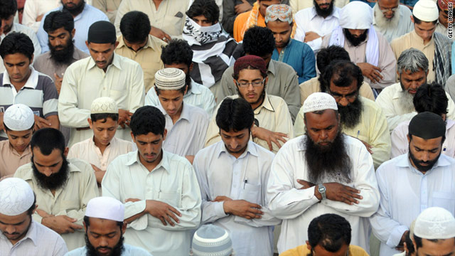 Hundreds of Pakistani Jamaat-ud-Dawa activists prayed in Karachi for Osama bin Laden, whom they regard as a martyr.