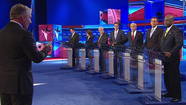 Seven candidates took part in a debate Monday on CNN, moderated by John King.