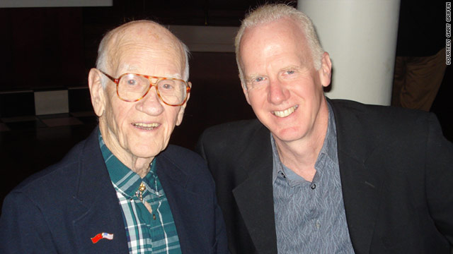 World War II hero Tom Griffin, left, was the best man at his son Gary's wedding.