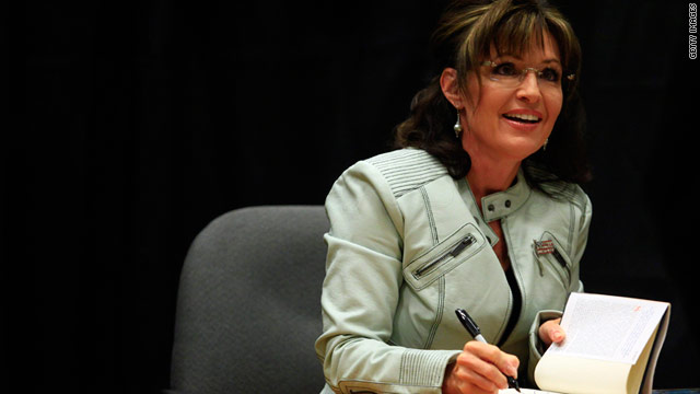 Sarah Palin signs her new book on November 23 in Phoenix, Arizona.