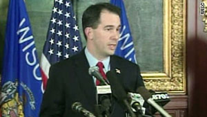 Gov. Scott Walker's legislation eliminates unions? ability to deduct dues from paychecks.