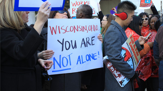 Fom New Jersey to Alaska, political friction heats up over cutting state budget deficits vs. protecting public union workers' rights and benefits.