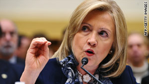 Secretary of State Hillary Clinton defends her department's $47 billion budget request in Congress.