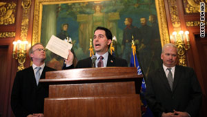 Wisconsin Gov. Scott Walker is facing a $3.6 billion budget gap by 2013.