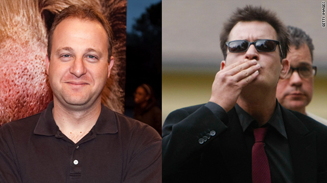 Rep. Jared Polis, left, says Charlie Sheen helped him gain Twitter followers.