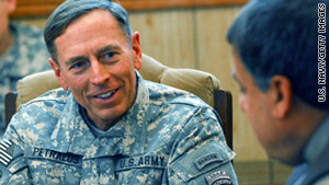 Gen. David Petraeus has told reporters that it would be inappropriate to comment on possible job offers.