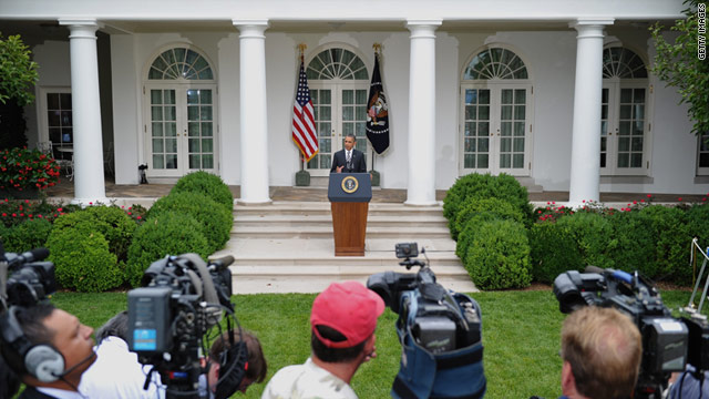 President Obama speaks on monthly jobs report figures July 8 in the Rose Garden of the White House.