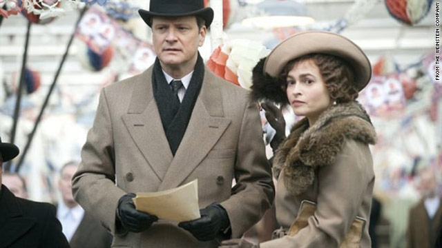 Colin Firth and Helen Bonham Carter in the film "The King's Speech" which follows the story of King George VI as he struggles to overcome his stammer.