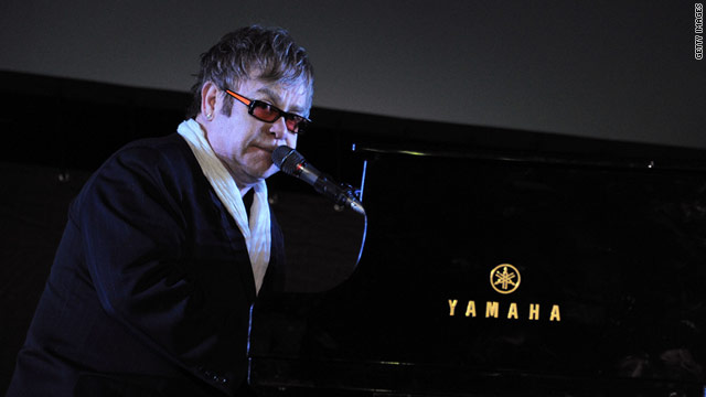 Elton John performed at the Tribeca Film Festival for the premire of "The Union" on April 20.
