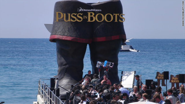 The animated "Puss in Boots" gets promoted Wednesday on the French Riviera as the 64th annual Cannes Film Festival starts.