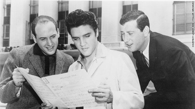 Jerry Leiber (right), along with Mike Stoller (left), wrote jukebox favorites through the 1950s and 1960s, including "Hound Dog."