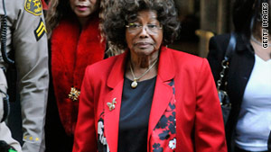 Katherine Jackson leaves a January preliminary hearing in the case of a doctor accused of causing her son's death.