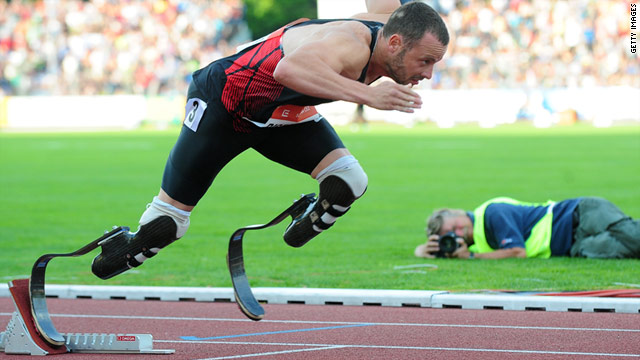 The IAAF officially allowed Pistorius to compete with able-bodied athletes in 2008.