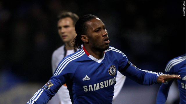 Didier Drogba set Chelsea on their way to an emphatic away win.