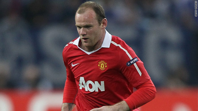 Manchester United and England's Wayne Rooney has scored three goals in this year's European Champions League.