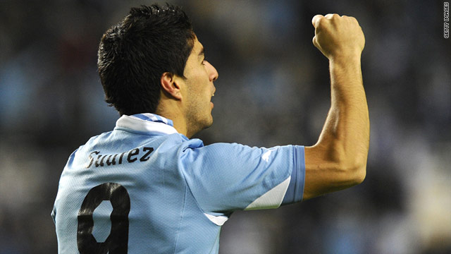 Luis Suarez scored his second and third goals of the tournament during Tuesday's victory.