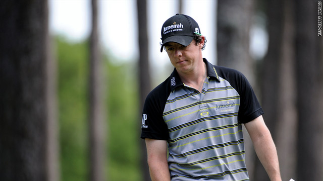 Rory McIlory threw away a four-stroke Masters lead after capitulating to a final round 80 at Augusta.