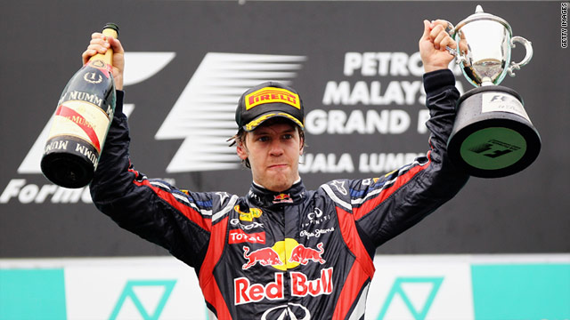 Sebastian Vettel took race honors with a dominant display in Malaysia