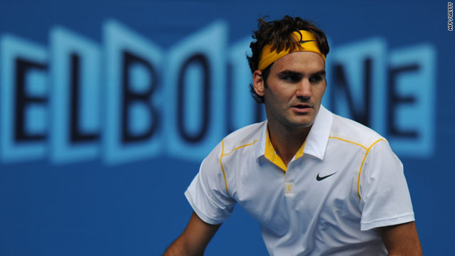 Roger Federer was untroubled in the first match of his title defense in Melbourne.