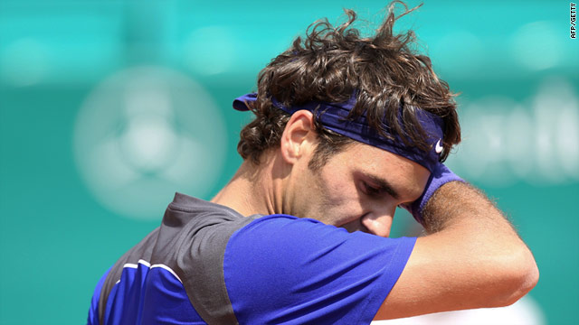 Roger Federer toiled during his quarterfinal defeat to Jurgen Melzer in Monte Carlo.