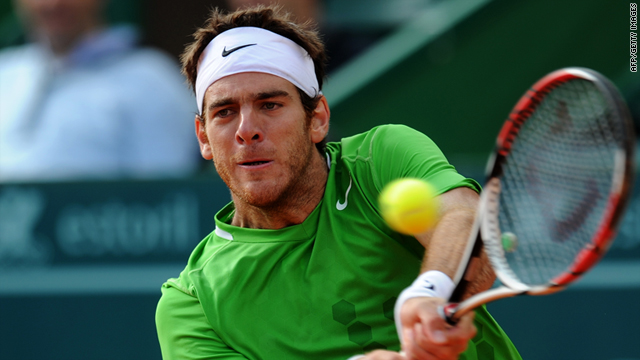 Juan Martin del Potro's place in the French Open looks precarious after a hip injury forced him out of the Madrid Masters.