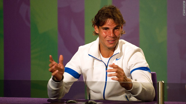 Rafael Nadal was in relaxed mood on the eve of his Wimbledon title defense.