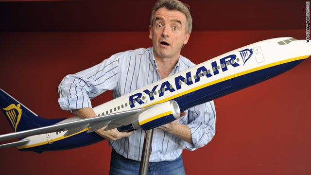 Ryanair CEO Michael O'Leary mugs for the camera in this file photo.