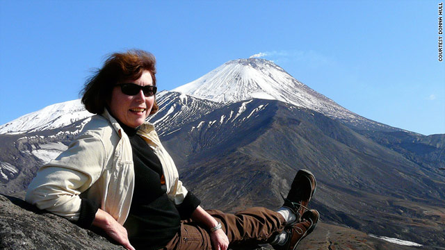 Donna Hull, who writes a baby boomer travel blog, tours volcanoes on the Kamchatka Peninsula in Siberia, Russia.