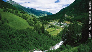 Snowcapped mountains and lush green valleys provide a nice contrast in the Norwegian Fjords.