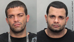 Jonathan Baez, left, and his brother Luis Baez have been charged with aggravated battery.