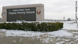 The Dugway Proving Ground is in the Great Salt Lake Desert southwest of Salt Lake City, Utah.
