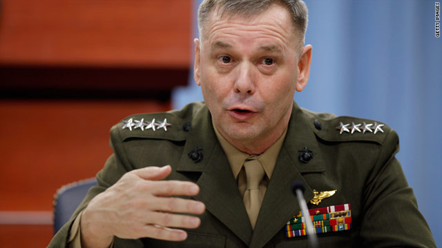 Marine Gen. James Cartwright said that the U.S. and Egyptian military need to "exercise restraint."