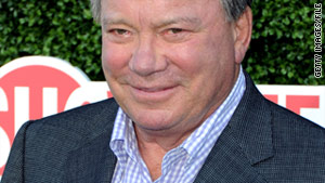 William Shatner, as Capt. Kirk, woke the Discovery crew Monday morning with a voice message.