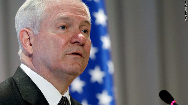 U.S. Defense Secretary Robert Gates avoided the subject of Libya in St. Petersburg, Russia, on Monday.