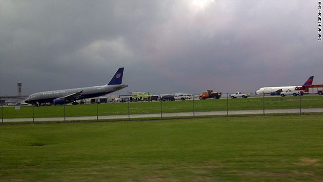 United Flight 497 was returning to Louis Armstrong New Orleans International Airport when it made the emergency landing.