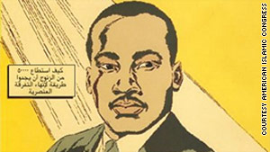 A comic book on the Rev. Martin Luther King Jr. is spreading across the Mideast.