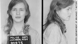 Freedom Rider Joan Mulholland after being arrested at age 19 for riding with black passengers on an interstate bus.