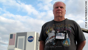 Ronald Palmisano, host of a public access show, has been covering space shuttle launches for more than 20 years.