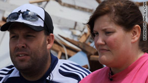 Joe and Michelle Dixon were driving out of town when the tornado struck; their home was demolished.