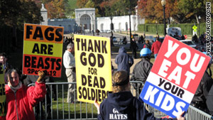 Westboro Baptist Church has gained media attention for protesting at the funerals of military service members.