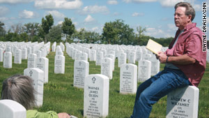 Jeff Wilfahrt always reads a poem by William Wordsworth when he visits his son's grave.