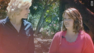 Jaycee Dugard, right, who was abducted as an 11-year-old, talks to ABC News' Diana Sawyer.